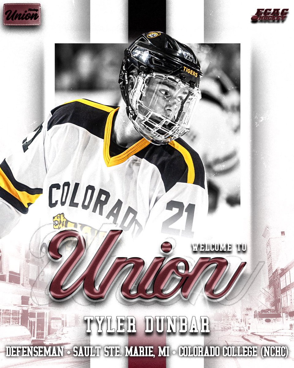 Welcome to Union, Dunny ⚔️

Defenseman Tyler Dunbar joins #team85 and the rising junior class at Mohawk Harbor for the 2025-26 season!