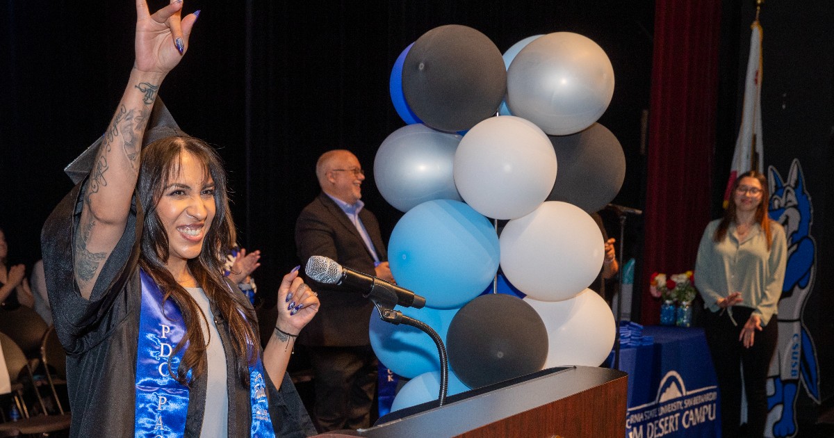 CSUSBNews's tweet image. On May 8, the CSUSB Palm Desert Campus hosted a joyous and heartfelt graduation reception to honor our incredible #CSUSBGrads! 🥳

Read more: bit.ly/3YRw6Cx #CSUSBPDC #CoachellaValley #CSUSBGrad25 #CoyotePride #CSUSBCommencement  #Coyote4Life