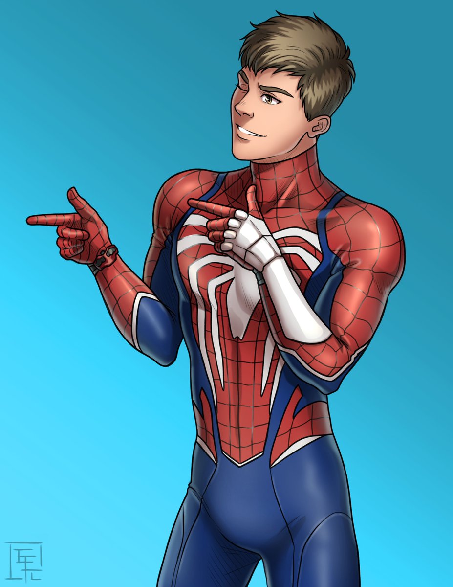 ErithEl's tweet image. Harry and Peter requested by someone who wishes to remain anonymous.
These were such a fun challenge to draw, with the details of the suits!
#donationcommissions #harryobsborn #peterparker #spiderman #fanart