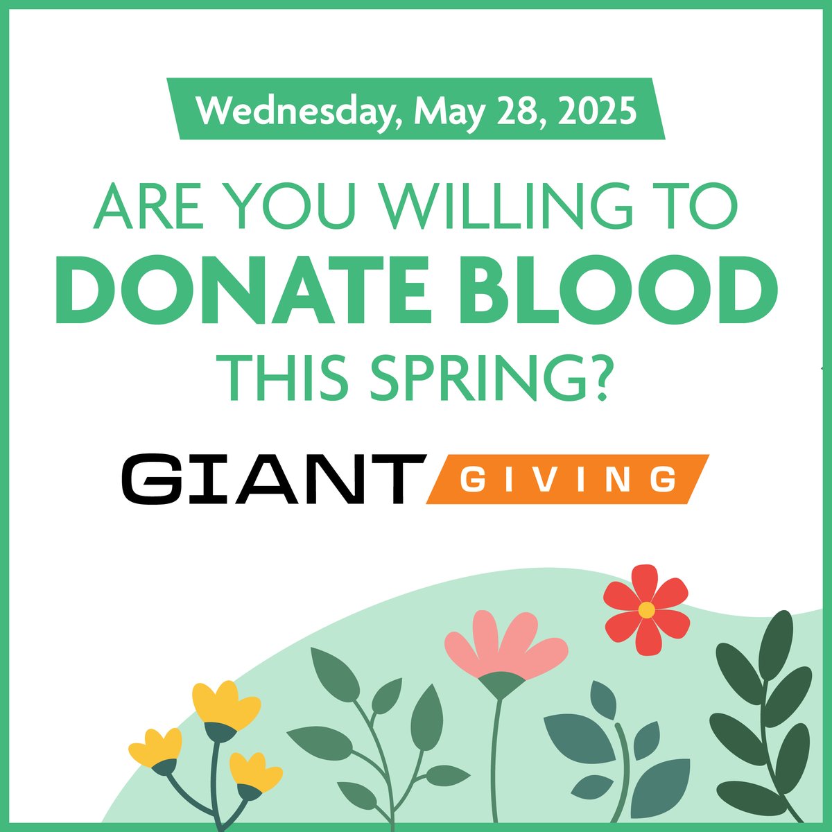 Spaces are going fast for Giant’s Mobile Blood Drive with <a href="/memorialbldctrs/">Memorial Blood Centers</a> on Wednesday, May 28! Have you secured your donation time yet?

Sign up to donate at the link below, and remind your coworkers and friends to sign up, too!
mbcherohub.club/donor/schedule…