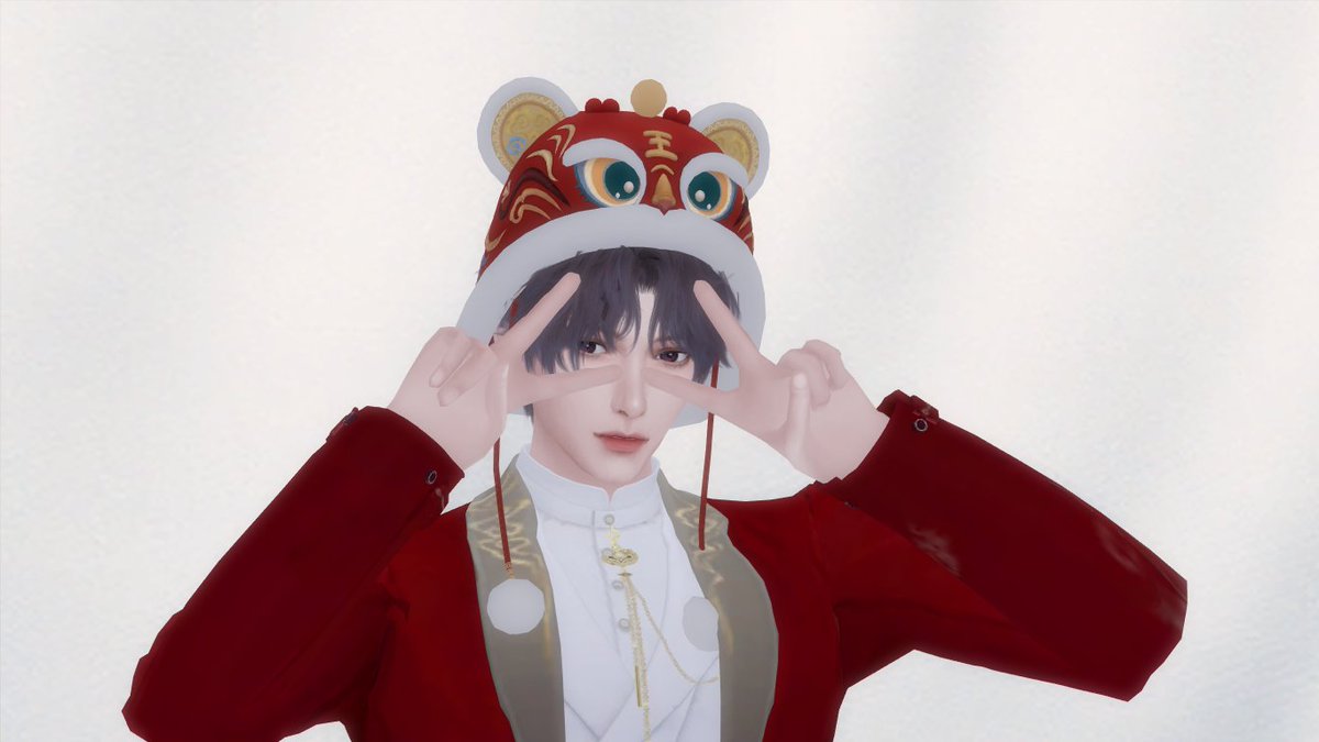 FeichaiMeme's tweet photo. 祝大家520快乐~
虽然是520，做的却是过年的那套衣服哈哈哈哈！目前在patreon限时分享，可以自行获取
#祁煜 #模拟人生4 #Sims4 #LoveandDeepspaceRafayel #Rafayel https://t.co/7efQrFSJod