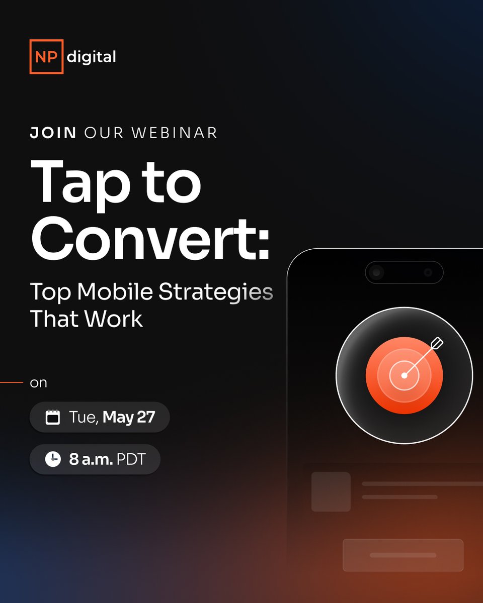 Mobile-first marketing is non-negotiable in 2025‼️

Join Neil Patel, William Kammer, Jason Bell, and Rishan Weerakoon LIVE at 8 a.m. PDT on May 27 to learn how to target and convert smartphone users.

Reserve your spot now 👇
advanced.npdigital.com/top-mobile-str…