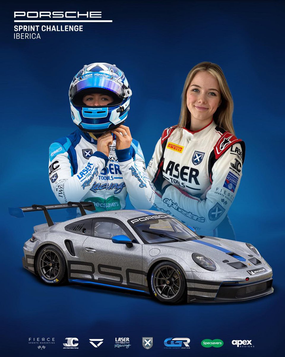 We are thrilled to share that Chloe Grant will be back on the track this weekend, racing the Porsche Sprint Challenge Iberica on the 24th-25th of May in Monteblanco.

We would like to wish her the best of luck ahead of the race this weekend!
___
📸 Credit: Chloe Grant Racing