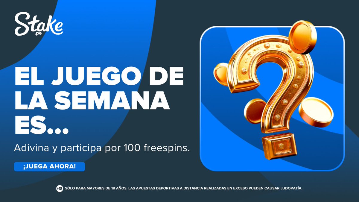 Y EL JUEGO DE LA SEMANA ES... 🥁🥁🥁

Regalaremos 100 FREESPINS en slots seleccionados 🎰 a 3 Stakers aleatorios que den RT, comenten su user y adivinen cuál es el Juego de la Semana 🔥👀

¡Juega ya! ➡️ ow.ly/InFq50VV7jT