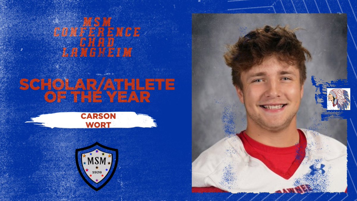 Our MSM Conference Male Scholar Athlete of the Year is Carson Wort from Pawnee.