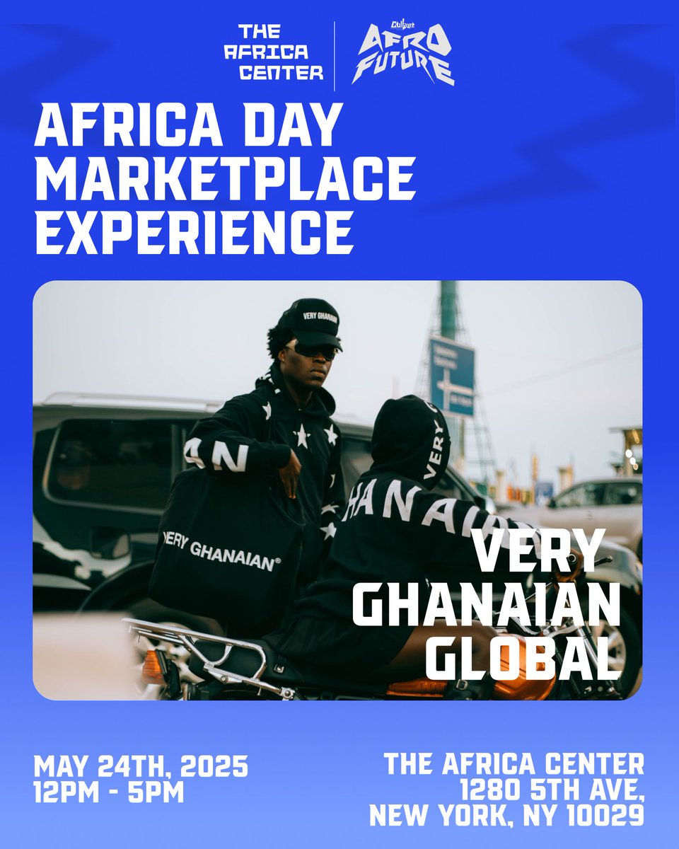иαиα•кωαѕι•wiafe🇬🇭 (@nanakwasiwiafe_) on Twitter photo NYC ,We’re outside for Africa Day! 💥🌍💪🏿
<a href="/veryghanaian1/">veryghanaian 🇬🇭</a> will be live at the AfroFuture Marketplace Experience curated & presented by <a href="/TheAfricaCenter/">TheAfricaCenter</a> in partnership with <a href="/Afrofuture/">AfroFuture</a>
Come let’s celebrate our culture with all the beautiful African vibes .
see you soon ❤️🙏🏿🇺🇸 NYC ,We’re outside for Africa Day! 💥🌍💪🏿
<a href="/veryghanaian1/">veryghanaian 🇬🇭</a> will be live at the AfroFuture Marketplace Experience curated & presented by <a href="/TheAfricaCenter/">TheAfricaCenter</a> in partnership with <a href="/Afrofuture/">AfroFuture</a>
Come let’s celebrate our culture with all the beautiful African vibes .
see you soon ❤️🙏🏿🇺🇸