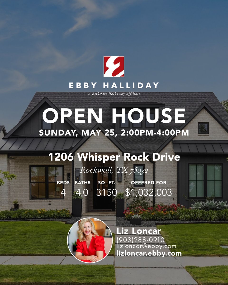 LizLoncar's tweet image. #openhouse #heath #rockwall #luxuryliving #luxuryportfolio 1206WhisperRockdrive.Ebby.com #lizloncar #liztylerLoncar Sunday May 25 2pm to 4pm