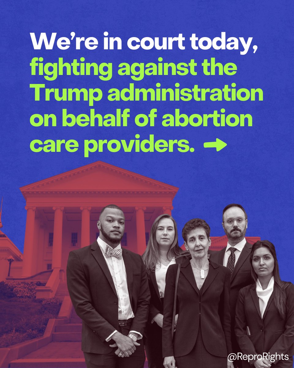 ReproRights's tweet photo. 🔴 HAPPENING NOW: We’re in court today arguing against lawyers from the Trump administration, fighting to remove the medically unnecessary federal restrictions on medication abortion care. https://t.co/7QgEiwwKWM
