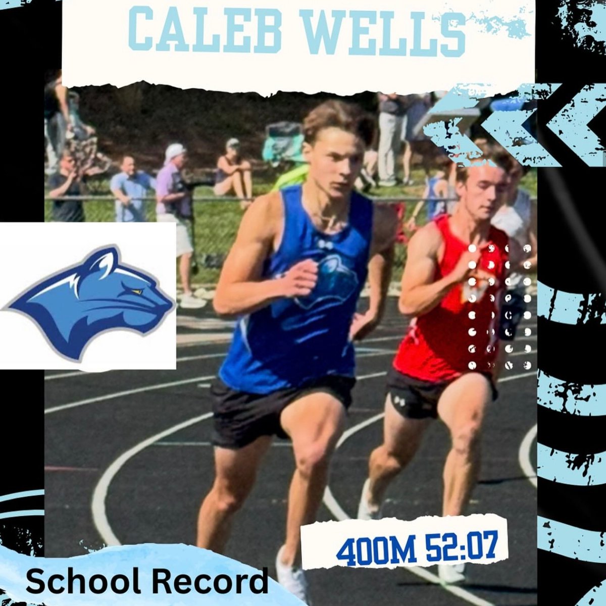 Congratulations to Caleb Wells on breaking the School Record in the 400m at 52:07! #Calvarydayschoolnc #calvarydayschoolncathletics #CDSNCTRACK&amp;FIELD #CDSNCSCHOOLRECORD