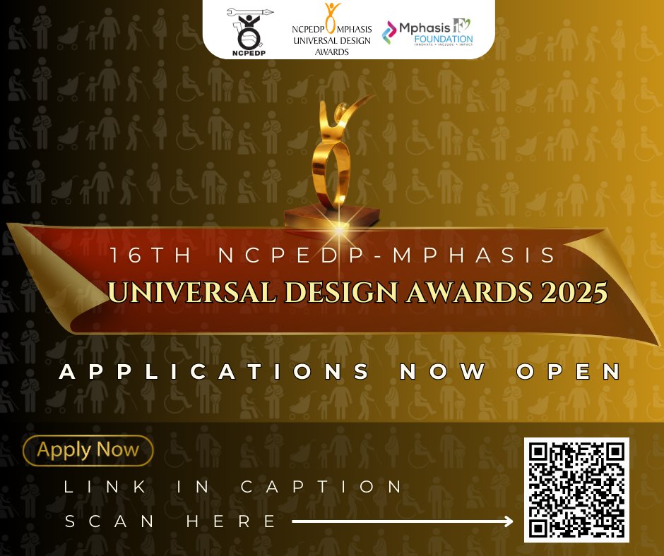 Nominations are now open for the NCPEDP-<a href="/Mphasis/">Mphasis</a>  Universal Design Awards 2025. These awards recognise individuals and organisations who are embedding the principles of universal design into everyday life. This could be in the way we design our spaces, develop technology, shape