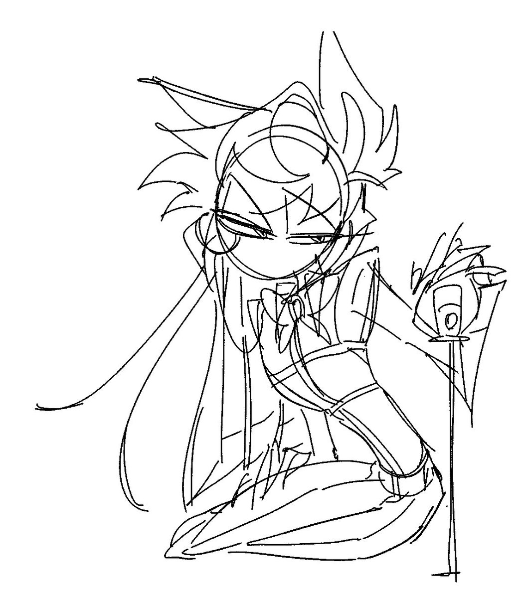 핀터에 내그림 뜨길래 갑자기 삘받아서 그려본것들
#alastorhazbinhotel #voxhazbinhotel 
K bye