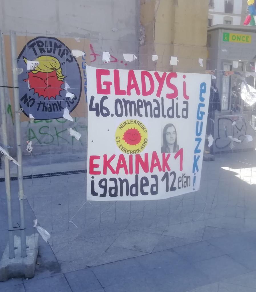 EguzkiEH's tweet photo. #Gladys del Estal hil zutela, laster 46 urte. Aurten ekainaren 1ean gogoratuko Gladys Enean. Apuntatu data https://t.co/DeAF4JE3Cn