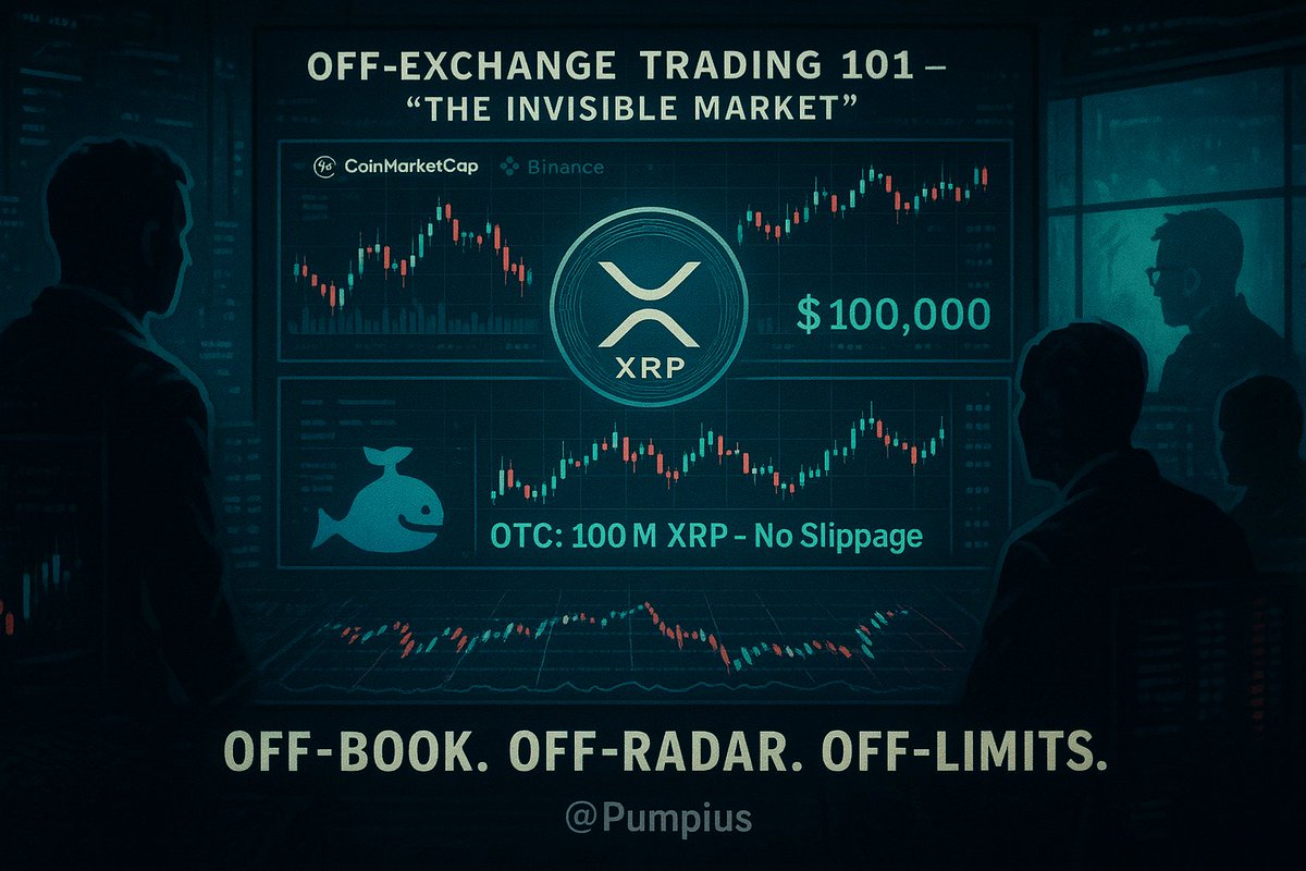 pumpius's tweet image. The charts lie. The truth hides in corridors you’ll never see.
I expose the real XRP market where trades vanish, whales move unseen, and prices are rumored to spike beyond imagination.

In traditional finance, dark pools are private exchanges where institutions execute large…