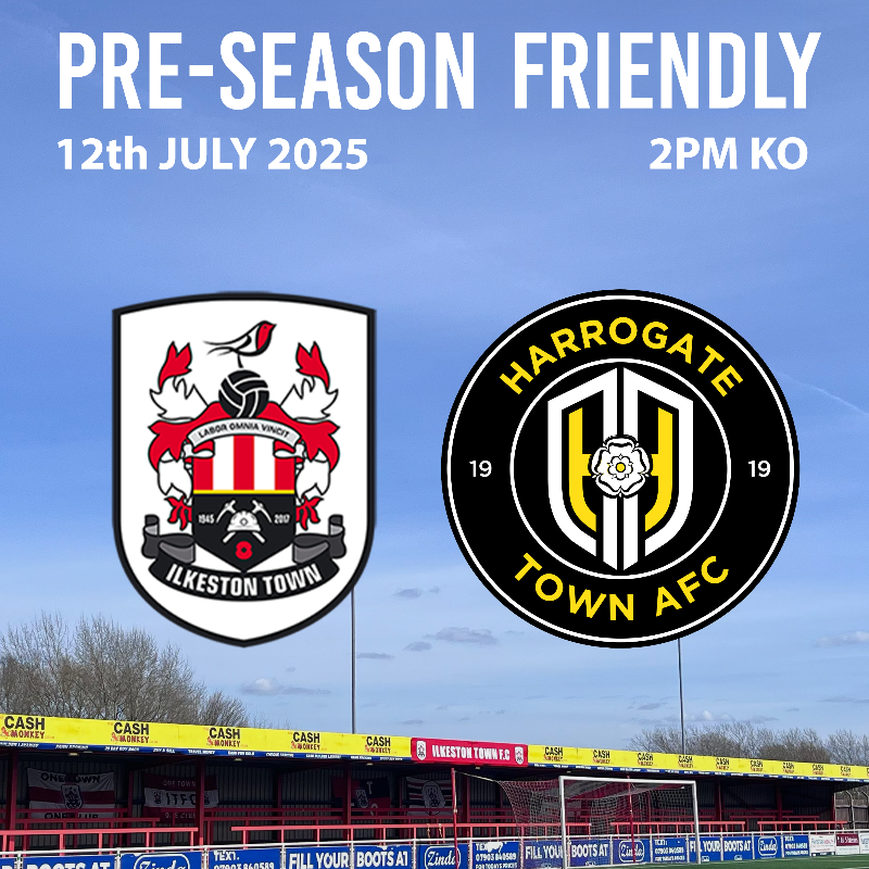 ilkestontown_fc's tweet photo. We are excited to announce that Ilkeston Town will host a friendly match with Harrogate Town this summer as part of our pre-season schedule!

More details will be announced in due course.

#OneTownOneClub