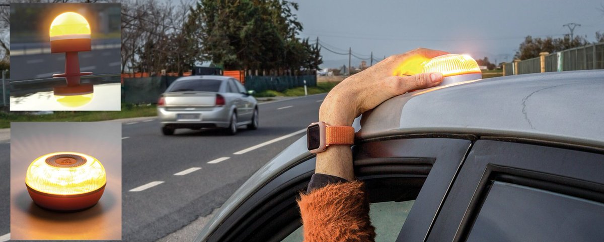 aparcamurcia's tweet photo. A partir del 1/1/2026, el #V16Conectado será obligatorio como señalización de peligro en carretera.
Sustituye a los clásicos triángulos para indicar que el vehículo ha quedado inmovilizado.
Marcas y modelos certificados por @DGTes: https://t.co/XEcXLcVU1k
#SeguridadVial https://t.co/LbL2zxO2fA