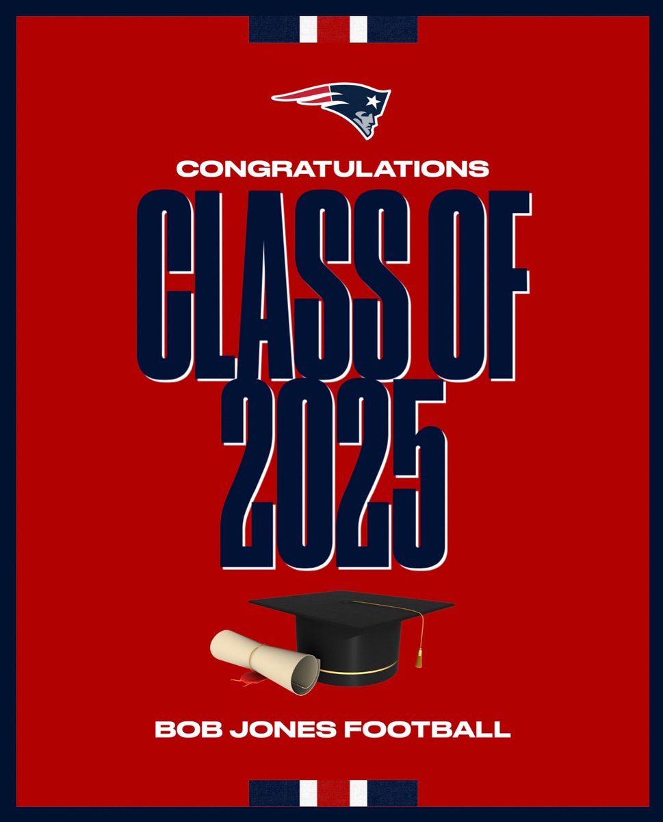 Bob Jones Football (@bjhs_football) on Twitter photo Happy Graduation Day & Congratulations Class of 2025! 
#BJP | #EAT Happy Graduation Day & Congratulations Class of 2025! 
#BJP | #EAT