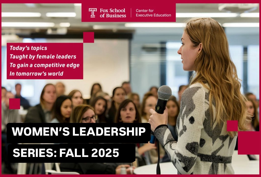 Join us this Fall 2025 for the Women’s Leadership Series at the Center for Executive Education at <a href="/TempleUniv/">Temple University</a> 

#WomensLeadership #Fall2025 

🔗 Register today: noncredit.temple.edu/search/publicC…
