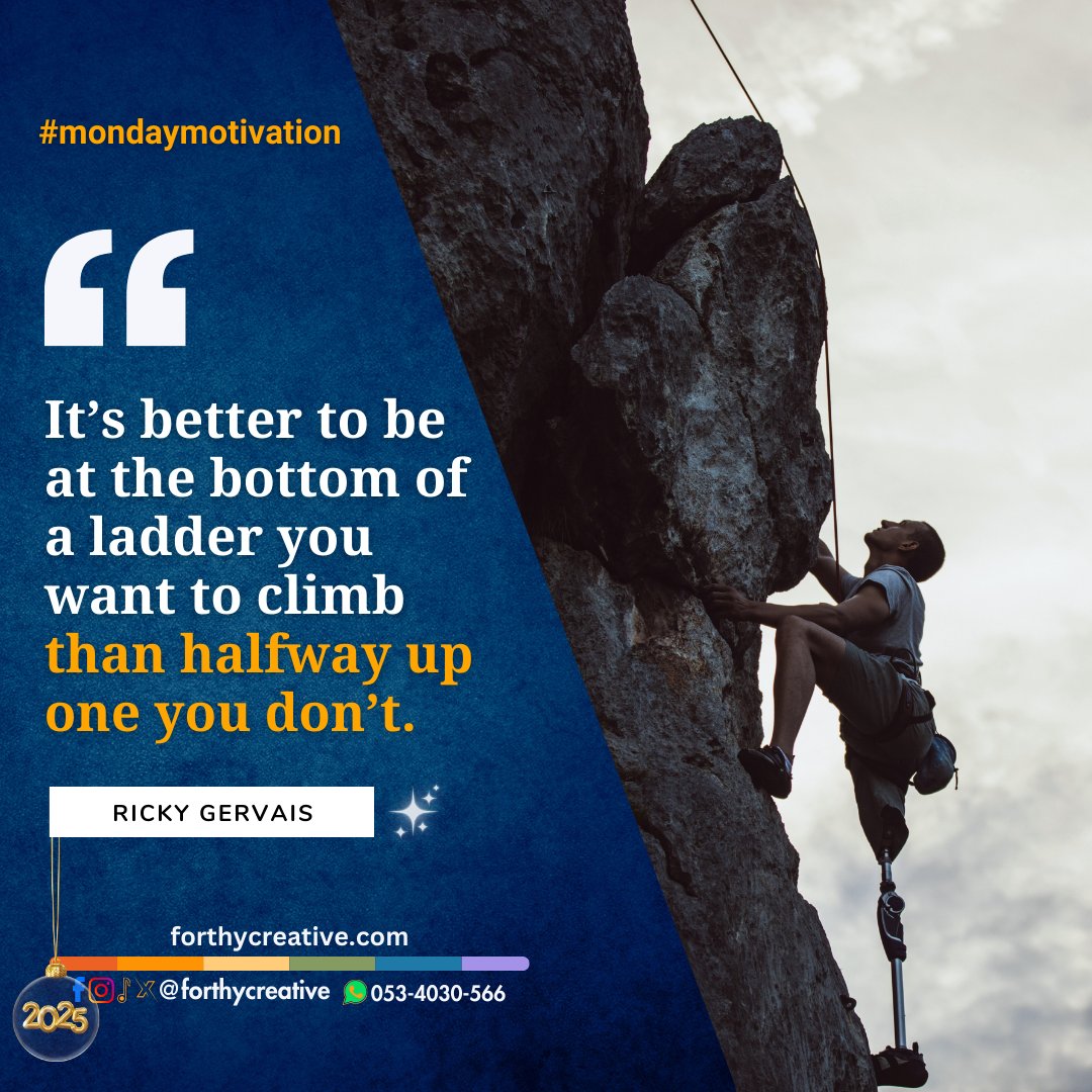 ForthyCreative's tweet photo. Are you climbing the right ladder? Success isn’t just going up, it’s going up in the right direction. This week, pause and check your path. Make sure the climb is worth it.

#MondayMotivation #EazyCash Spintex East Legon Ghana and Nigeria https://t.co/0YZniRZ6Ak