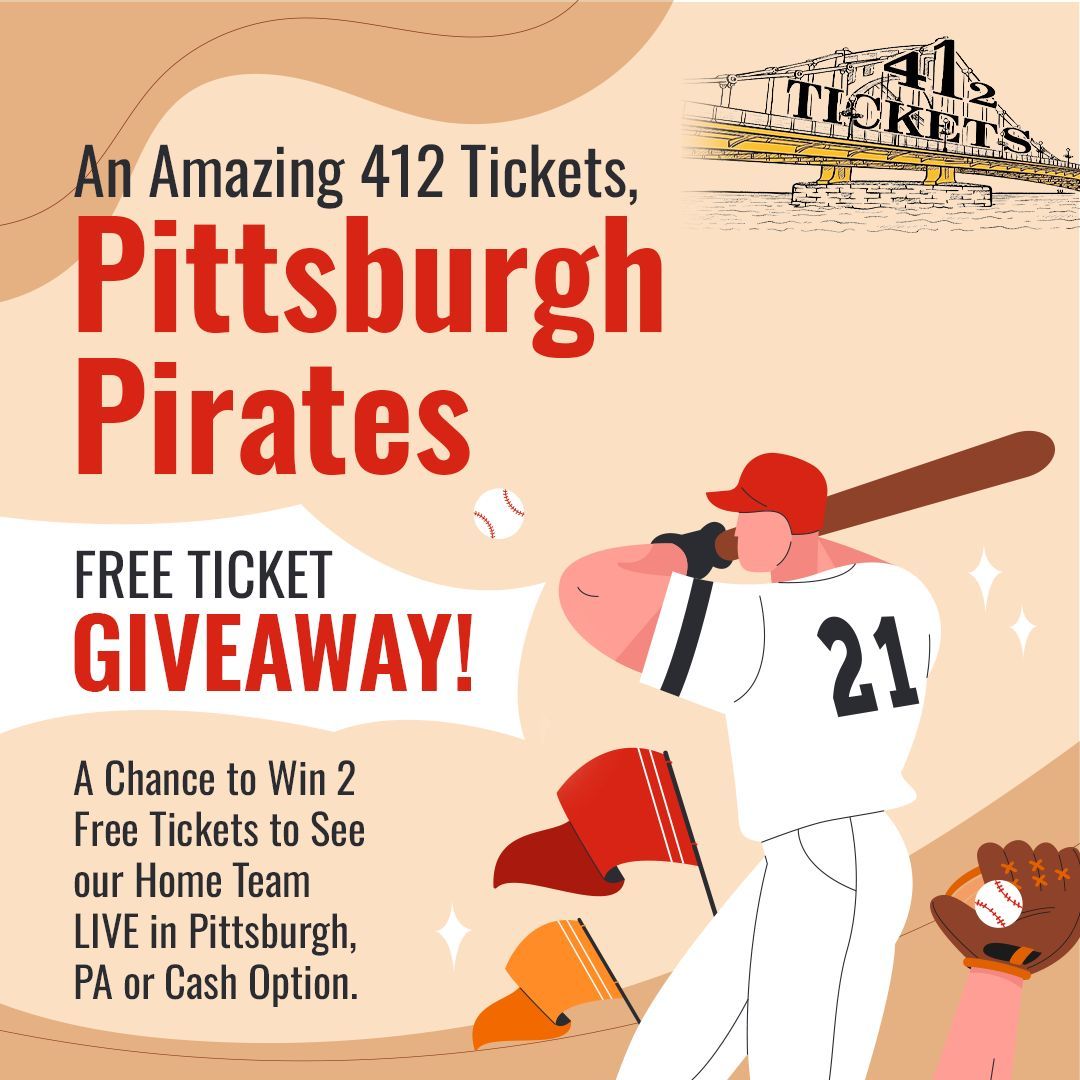 412 Tickets (@412tickets) on Twitter photo THE ENDING TIME IS AT NOON EST SHARP TODAY!
Pirates Free Tickets
Chance for 2 Free 100-Level Tickets to Pirates vs Brewers on Sun. 5/25 at 1:35pm
or $25 via Cash App/PayPal
Follow, RP & TAG PERSONAL FRIENDS
Enter on our FB & IG <a href="/412Tickets/">412 Tickets</a> too
Winner agrees not to Resell Tickets THE ENDING TIME IS AT NOON EST SHARP TODAY!
Pirates Free Tickets
Chance for 2 Free 100-Level Tickets to Pirates vs Brewers on Sun. 5/25 at 1:35pm
or $25 via Cash App/PayPal
Follow, RP & TAG PERSONAL FRIENDS
Enter on our FB & IG <a href="/412Tickets/">412 Tickets</a> too
Winner agrees not to Resell Tickets
