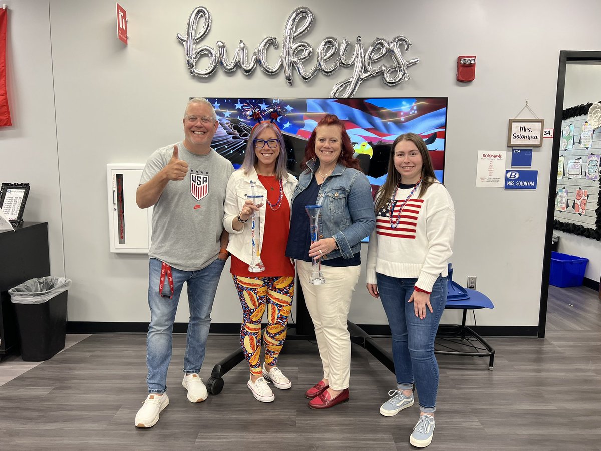 Leah Solonyna (@mrs_solonyna) on Twitter photo Our spirit countdown kicks this week off with U - USA Day 🇺🇸! Team Buckeye students are letting their spirit shine through while wearing red, white and blue!! ❤️🤍💙 #happinessisbeingaBuckeye #starsandstripes <a href="/BMSSharosky/">BMSSharosky</a> Our spirit countdown kicks this week off with U - USA Day 🇺🇸! Team Buckeye students are letting their spirit shine through while wearing red, white and blue!! ❤️🤍💙 #happinessisbeingaBuckeye #starsandstripes <a href="/BMSSharosky/">BMSSharosky</a>