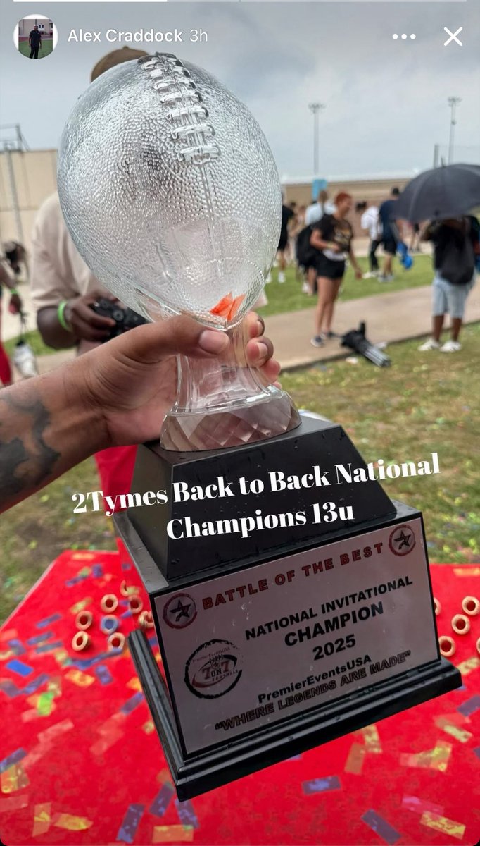 DJWilliamsjr3's tweet image. We are the @PremierEventsU2 13U 7v7 National Champs! Did it last year on 12U too. 😤#back2back #2tymes