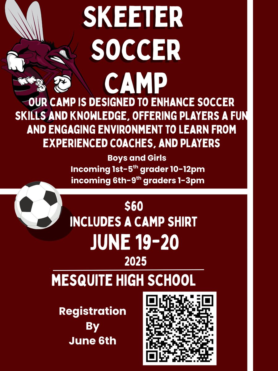 Super exited for our summer camp this coming June 19th and 20th!! 
#skeeternation #skeeterpride #brightfuture