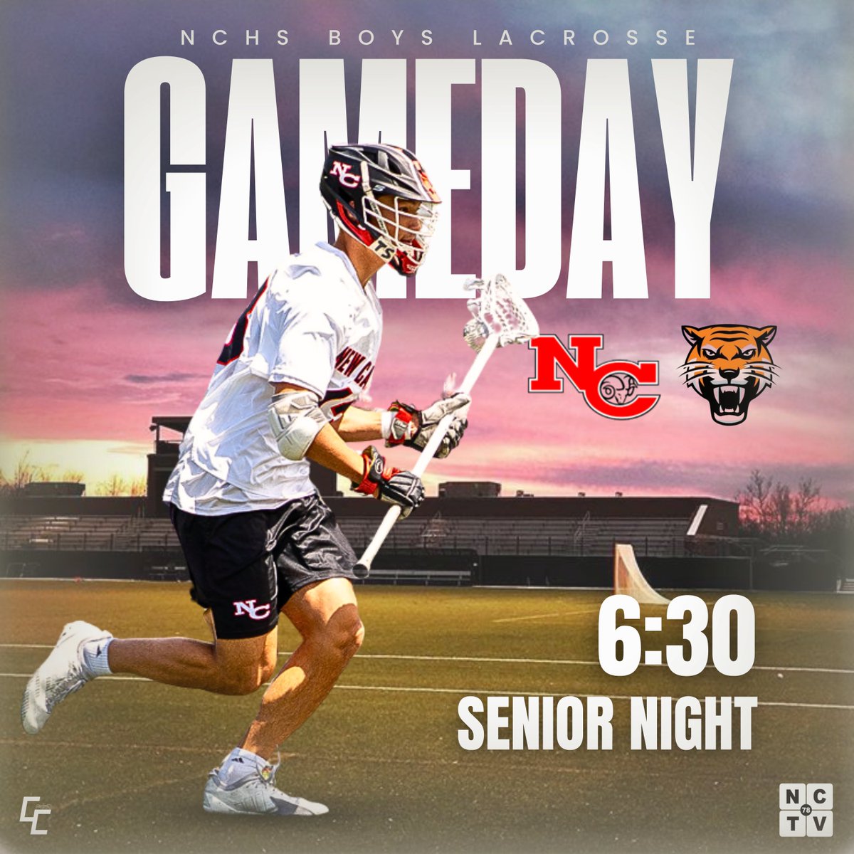 Boys Lacrosse has their Senior Night game tonight against a very tough Ridgefield opponent. Good luck boys, and thank you seniors for your dedication to the program. #nctv78