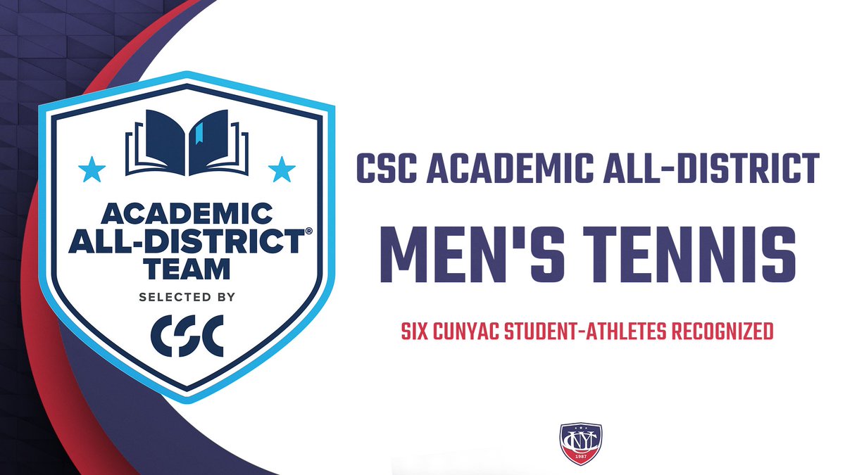 CUNY Athletic Conference (@cunyac) on Twitter photo MTEN: <a href="/CollSportsComm/">College Sports Communicators</a> Announces 2024-25 Men's Tennis Academic All-District, Six CUNYAC Student-Athletes Recognized
cunyathletics.com/news/2025/5/19…
#d3tennis #TheCityPlaysHere MTEN: <a href="/CollSportsComm/">College Sports Communicators</a> Announces 2024-25 Men's Tennis Academic All-District, Six CUNYAC Student-Athletes Recognized
cunyathletics.com/news/2025/5/19…
#d3tennis #TheCityPlaysHere