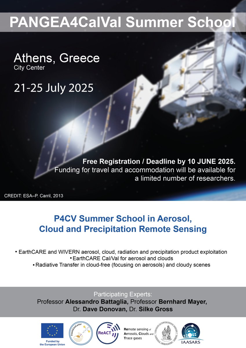 #P4CV Summer School Registration is now open! ⬇️

docs.google.com/forms/d/e/1FAI…

📅Deadline 10/6/2025.

#summerschool #calval #registration