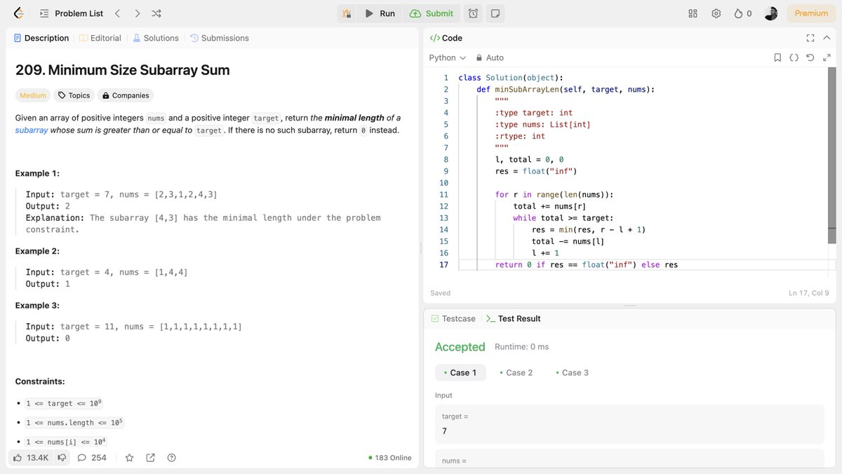 KhanKamranAlwi's tweet photo. 🧵 DAY 8/40 – #DSA40
 🧠 Topic: Sliding Window 🔁
 Solved today:
🔹 Leetcode #3 – Longest Substring Without Repeating Characters
 🔹 Leetcode #209 – Minimum Size Subarray Sum
Here’s what I learned (with logic &amp; patterns):
 #Python #Leetcode #SlidingWindow https://t.co/EayJV6zrb1
