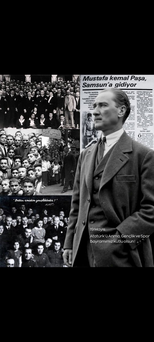 Açtığın yolda 
Gösterdiğin hedefe
Durmadan ve kararlı şekilde yürüyoruz!
Ne Mutlu Türk’üm Diyene 🇹🇷
19 Mayıs Atatürk'ü Anma Gençlik ve Spor Bayramımız Kutlu olsun 💫
#19Mayıs1919 
 #OnuAnıyoruz 
#19MayısGenclikveSporBayramı