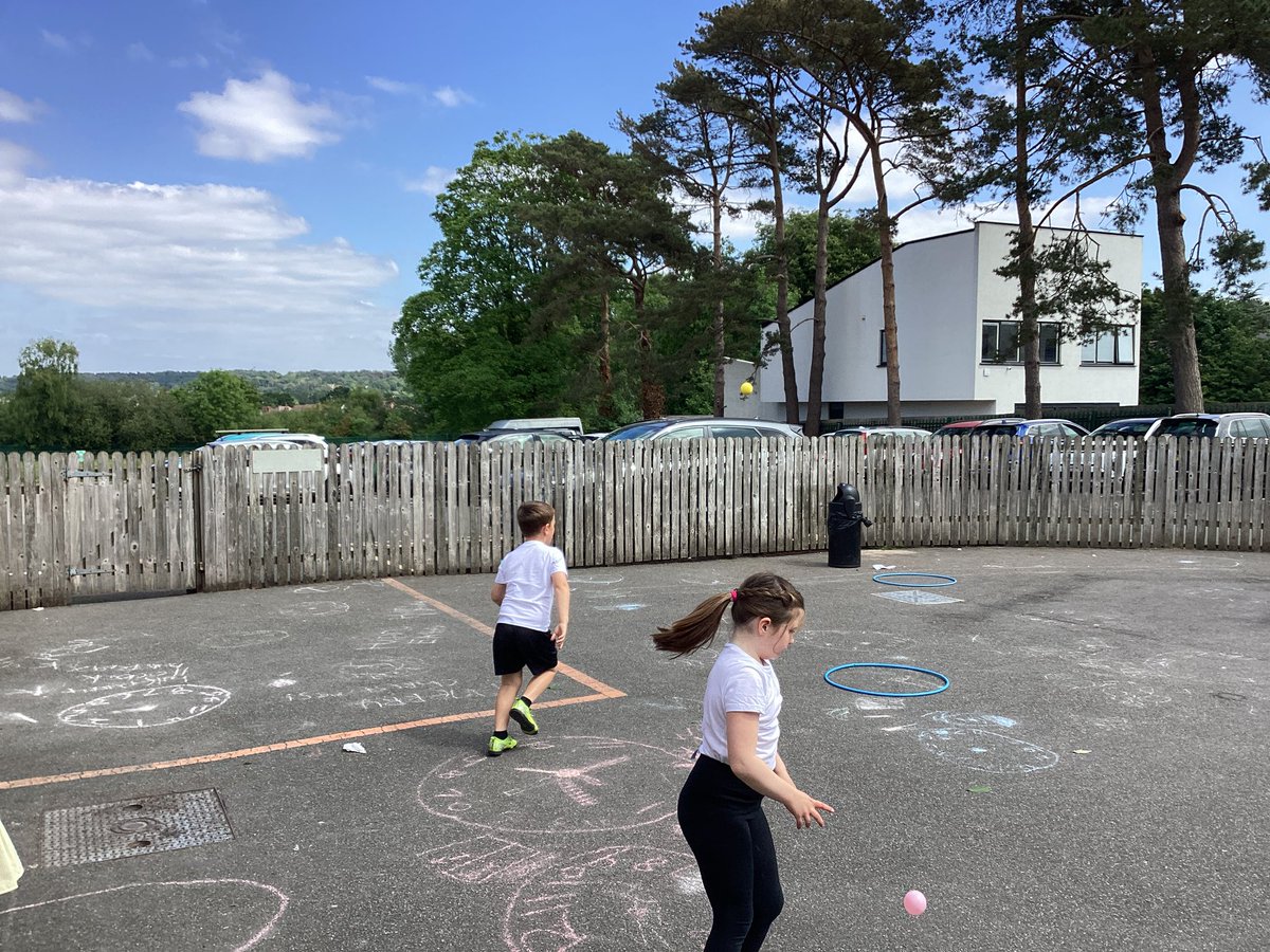 We’ve been throwing and catching in PE today. The aim was to throw over arm. We had to learn a different technique for throwing!