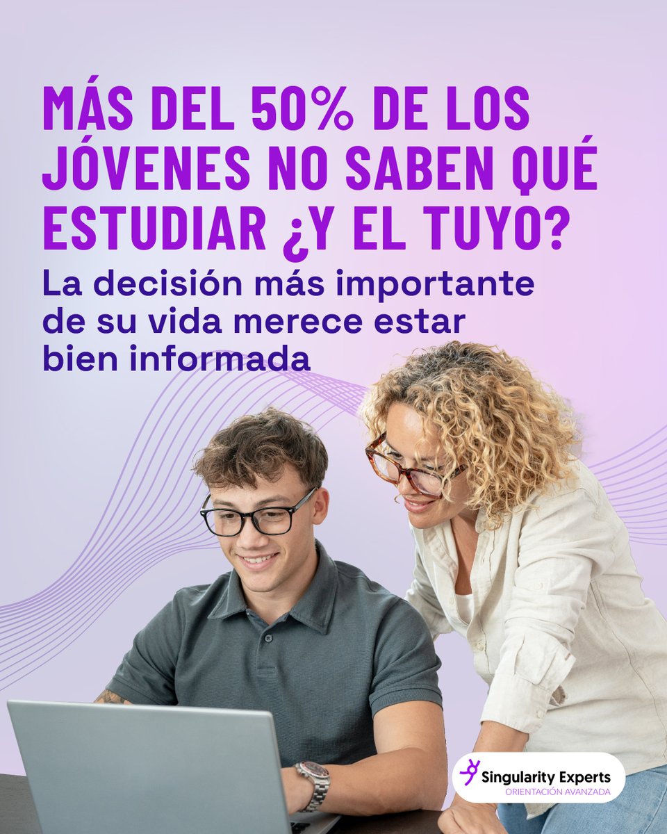 Singularity Experts (Orientación Avanzada) (@singularity_ex) on Twitter photo ¿Tu hijo/a no sabe qué estudiar? 🤔
No está solo. Más del 50% de los jóvenes se sienten perdidos al elegir su carrera. 🧠 En <a href="/Singularity_Ex/">Singularity Experts (Orientación Avanzada)</a> analizamos su perfil, habilidades, intereses y el mercado laboral del futuro para ofrecerle una orientación 100% personalizada. 💬 ¿Tu hijo/a no sabe qué estudiar? 🤔
No está solo. Más del 50% de los jóvenes se sienten perdidos al elegir su carrera. 🧠 En <a href="/Singularity_Ex/">Singularity Experts (Orientación Avanzada)</a> analizamos su perfil, habilidades, intereses y el mercado laboral del futuro para ofrecerle una orientación 100% personalizada. 💬