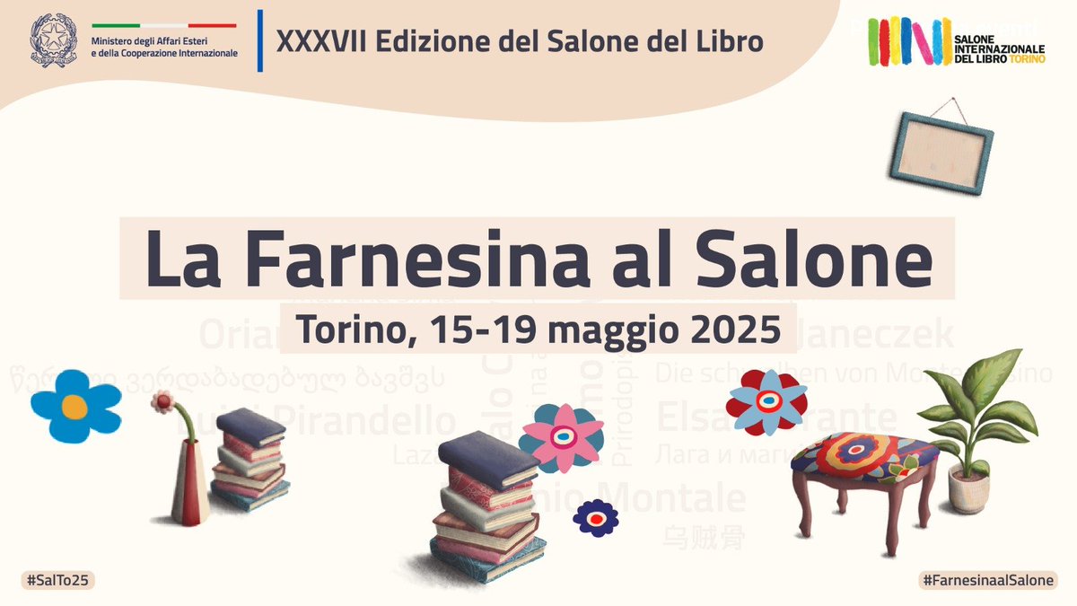 AgenziaStampaEstero (@aisestampa) on Twitter photo La Farnesina al Salone Internazionale del Libro di Torino
<a href="/LeNuvole_bcn/">Libreria italiana Le Nuvole</a> <a href="/FondBellonci/">Fondazione Bellonci</a> <a href="/Book_Fair/">FrankfurterBuchmesse</a> <a href="/LuigiVignali/">Luigi Maria Vignali</a> <a href="/DePedys/">Alessandro De Pedys</a> <a href="/larosa_filippo/">Filippo La Rosa</a> <a href="/davidedionisi_/">Davide Dionisi</a> <a href="/italiabookclub/">THE ITALIAN BOOKCLUB</a> <a href="/SalonedelLibro/">Salone Libro Torino</a> <a href="/editorilaterza/">Editori Laterza</a> <a href="/MarsilioEditori/">Marsilio Editori</a> <a href="/adelphiedizioni/">Adelphi Edizioni</a> <a href="/RizzoliLibri/">Rizzoli Libri</a> <a href="/sellerioeditore/">Sellerio editore</a> La Farnesina al Salone Internazionale del Libro di Torino
<a href="/LeNuvole_bcn/">Libreria italiana Le Nuvole</a> <a href="/FondBellonci/">Fondazione Bellonci</a> <a href="/Book_Fair/">FrankfurterBuchmesse</a> <a href="/LuigiVignali/">Luigi Maria Vignali</a> <a href="/DePedys/">Alessandro De Pedys</a> <a href="/larosa_filippo/">Filippo La Rosa</a> <a href="/davidedionisi_/">Davide Dionisi</a> <a href="/italiabookclub/">THE ITALIAN BOOKCLUB</a> <a href="/SalonedelLibro/">Salone Libro Torino</a> <a href="/editorilaterza/">Editori Laterza</a> <a href="/MarsilioEditori/">Marsilio Editori</a> <a href="/adelphiedizioni/">Adelphi Edizioni</a> <a href="/RizzoliLibri/">Rizzoli Libri</a> <a href="/sellerioeditore/">Sellerio editore</a>