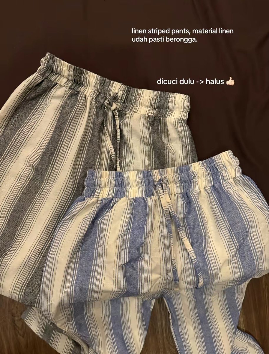 edfens's tweet photo. celana yang lagi hits banget nih "stripe pants" emang multifungsi banget bisa dipakai hangout atau dipakai santai dirumah 🤗🔛🔝🙌 https://t.co/D1c1XMHVQa
