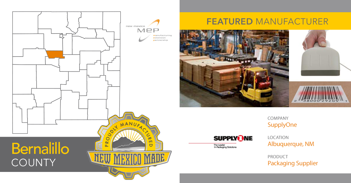Congratulations to this week's Featured Manufacturer of the Week, <a href="/supply_one/">SupplyOne</a>. To learn more, visit their profile page on our website: newmexicomep.org/nm-made/supply…