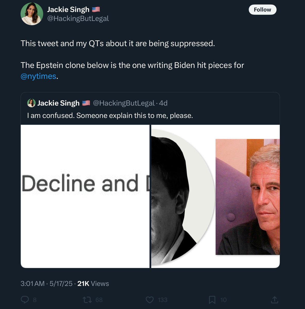 Obscura: A True Crime Podcast (@obscuracrimepod) on Twitter photo Patrick Tomlinson orbiter <a href="/HackingButLegal/">Jackie Singh 🇺🇸</a> is posting antisemetic theories. This fresh after <a href="/stealthygeek/">Patrick S. Tomlinson</a> has been under fire by a Black activist group for his alleged racism. Patrick Tomlinson orbiter <a href="/HackingButLegal/">Jackie Singh 🇺🇸</a> is posting antisemetic theories. This fresh after <a href="/stealthygeek/">Patrick S. Tomlinson</a> has been under fire by a Black activist group for his alleged racism.