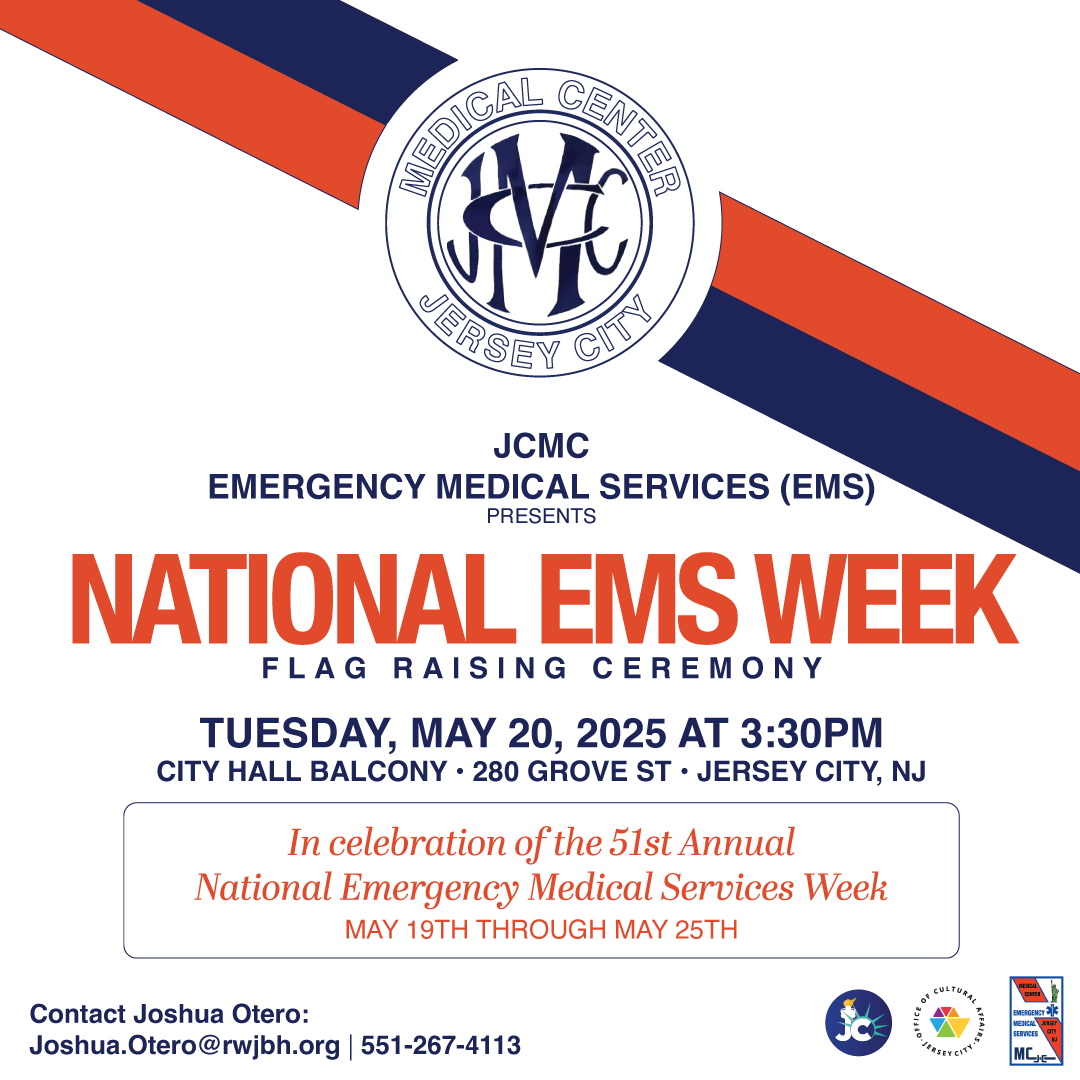 National EMS Week kicks off with a flag raising ceremony tomorrow Tuesday May 20 at 3:30pm. Join us on the City Hall Balcony!