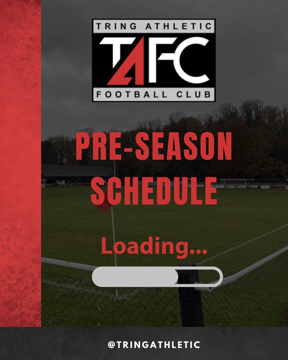 Our 2025/26 𝗽𝗿𝗲-𝘀𝗲𝗮𝘀𝗼𝗻 schedule will be announced 🔜

Keep your eyes peeled on our socials 👀

#TAFC 🔴⚫️