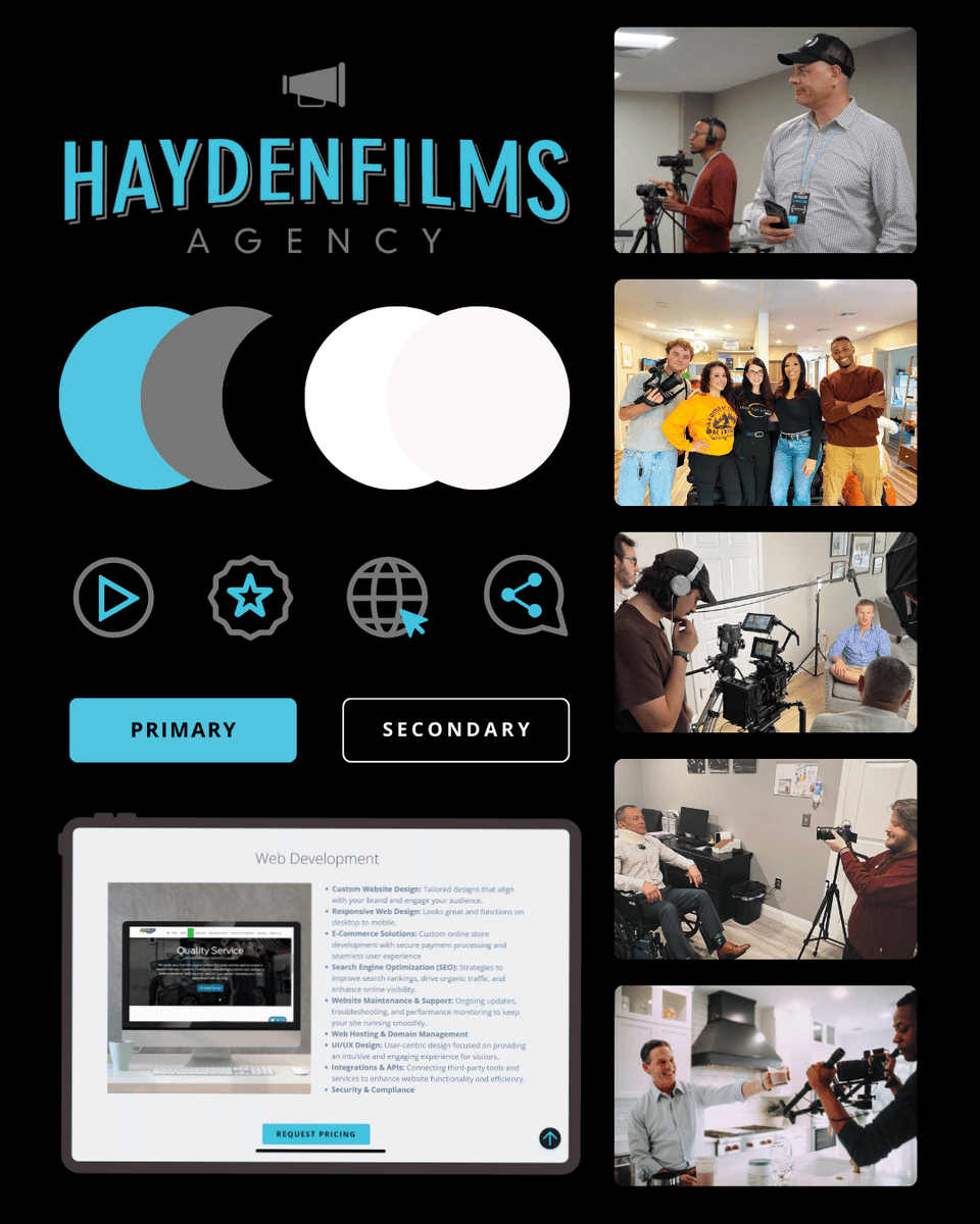 A little glimpse into the world of Haydenfilms Agency: our colors, our energy, and the behind-the-scenes magic that fuels everything we do.

#HaydenfilmsAgency #Marketing #CreativeAgency #SocialMediaStrategy #MarketingAgency #BrandColors #MoodBoard #PinterestBoard #SocialMedia