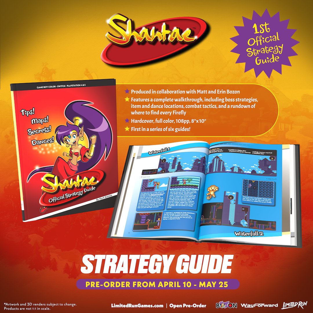 Shantae Fans! There’s only one week left to pre-order your copy of the Shantae Official Strategy Guide. This in-depth look at the game is a must-have for any lover of the franchise. 

Pre-order now: bit.ly/42qB3TI
#Shantae