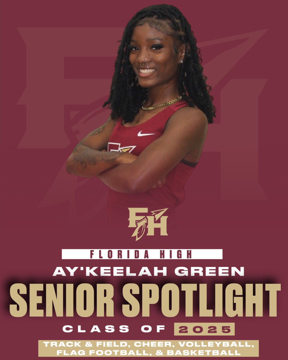 🎓SENIOR SPOTLIGHT🎓

Congrats to Ay'keelah Green! A standout in Track &amp; Field in middle school, also contributing to Cheer, Volleyball, Basketball &amp; Flag Football. She’s headed to Bethune-Cookman University for Track! A true leader and all-around athlete. Thank you, Ay'keelah!