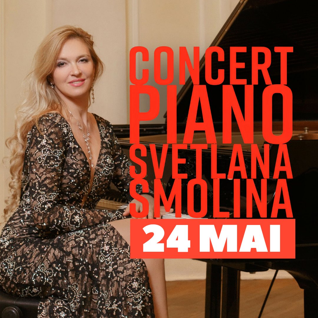 🔴 𝗖𝗢𝗡𝗖𝗘𝗥𝗧 🎹 | Ce 24 mai, ne manquez pas le concert de #SvetlanaSmolina, pianiste de renommée internationale qui a joué, enregistré et collaboré avec de nombreux musiciens dans de nombreux grands centres de musique du monde ! 🎹

🌐 Réservez sur bit.ly/BilletterieVal… !