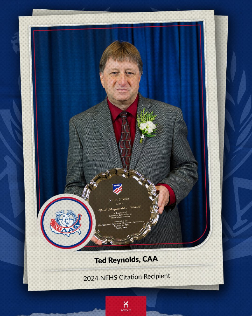 We're back with another #AwardWinnerMonday 🥳 Let's give it up for Ted Reynolds, CAA! Ted received a 2024 NFHS Citation at last year's NADC and holds over two decades of experience in athletic administration. Keep doing great work, Ted! #AWM 🏆