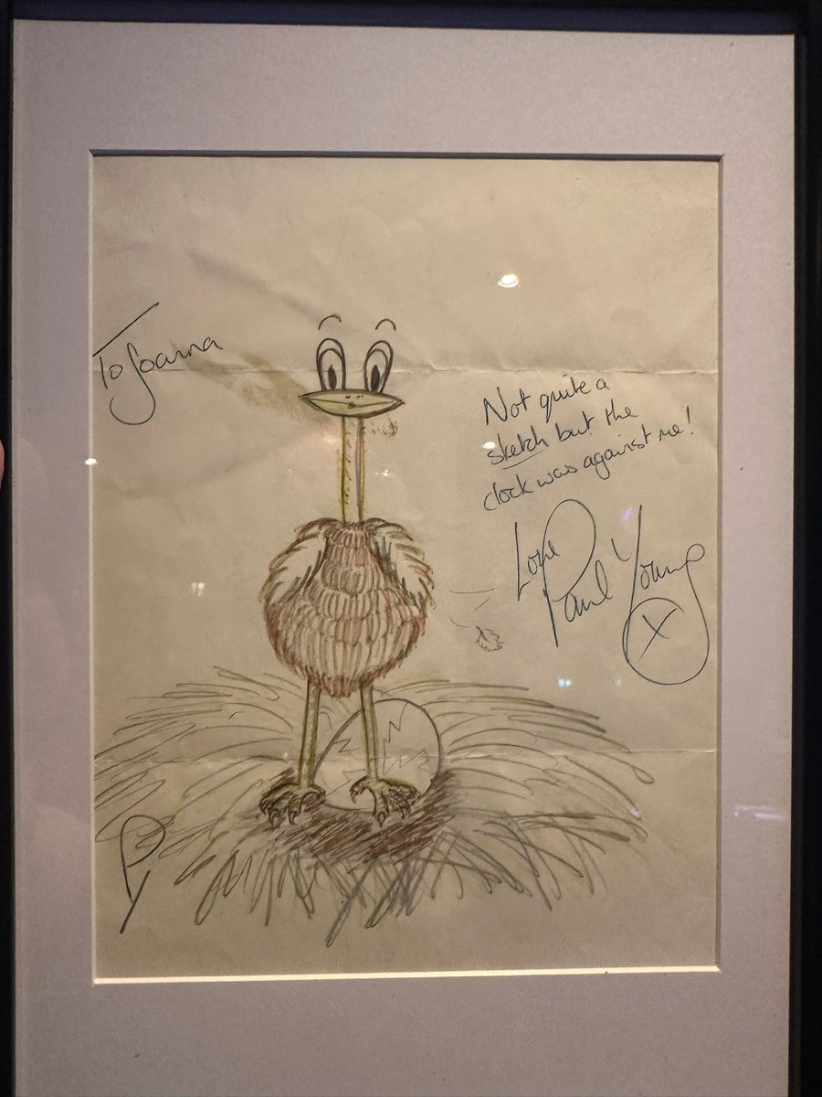 Last night in Shrewsbury at <a href="/TheButtermarket/">The Buttermarket</a>, a young lady came to meet and greet with a drawing that I did for her back in the 1980s. Thank you Joanna for sharing this with me after all these years - I haven’t seen it since I drew it!