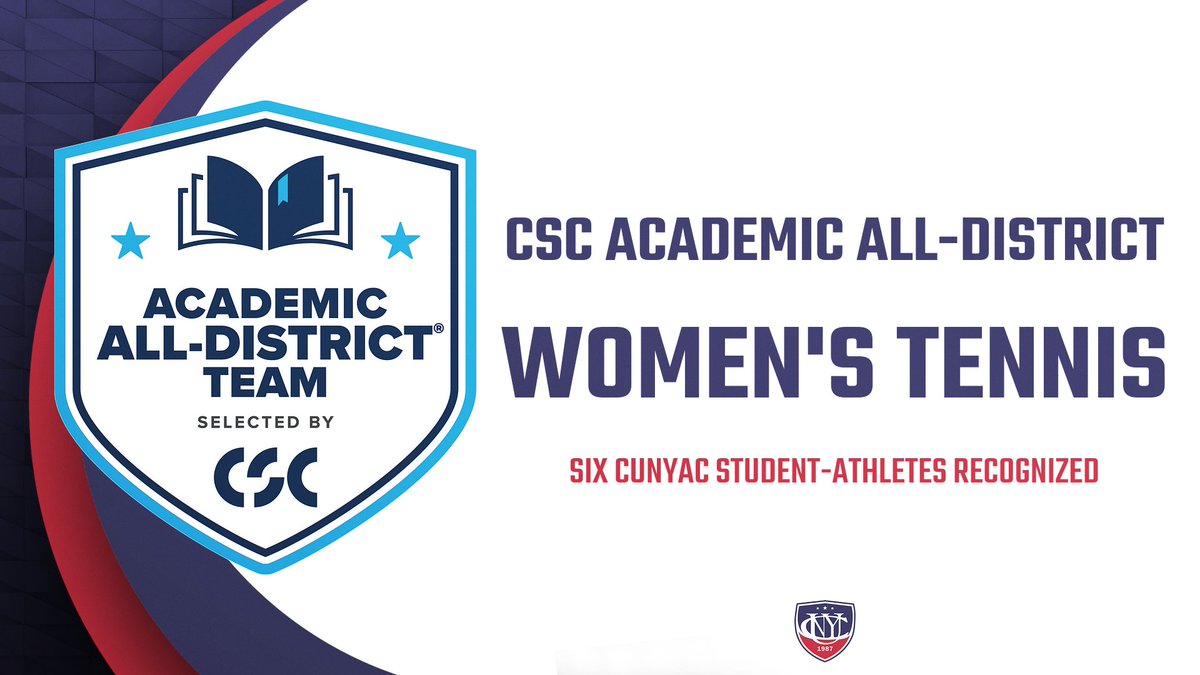 CUNY Athletic Conference (@cunyac) on Twitter photo WTENL <a href="/CollSportsComm/">College Sports Communicators</a> Announces 2024-25 Women's Tennis Academic All-District, Six CUNYAC Student-Athletes Recognized
cunyathletics.com/news/2025/5/19…
#d3tennis #TheCityPlaysHere WTENL <a href="/CollSportsComm/">College Sports Communicators</a> Announces 2024-25 Women's Tennis Academic All-District, Six CUNYAC Student-Athletes Recognized
cunyathletics.com/news/2025/5/19…
#d3tennis #TheCityPlaysHere