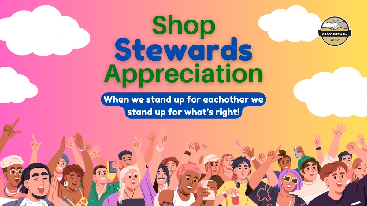 RWDSU's tweet photo. As we start a new week let's take a minute to appreciate our Shop Stewards who go above and beyond for members on the floor every week! #shopsteward #UnionStrong https://t.co/4fH3mZ7bMb
