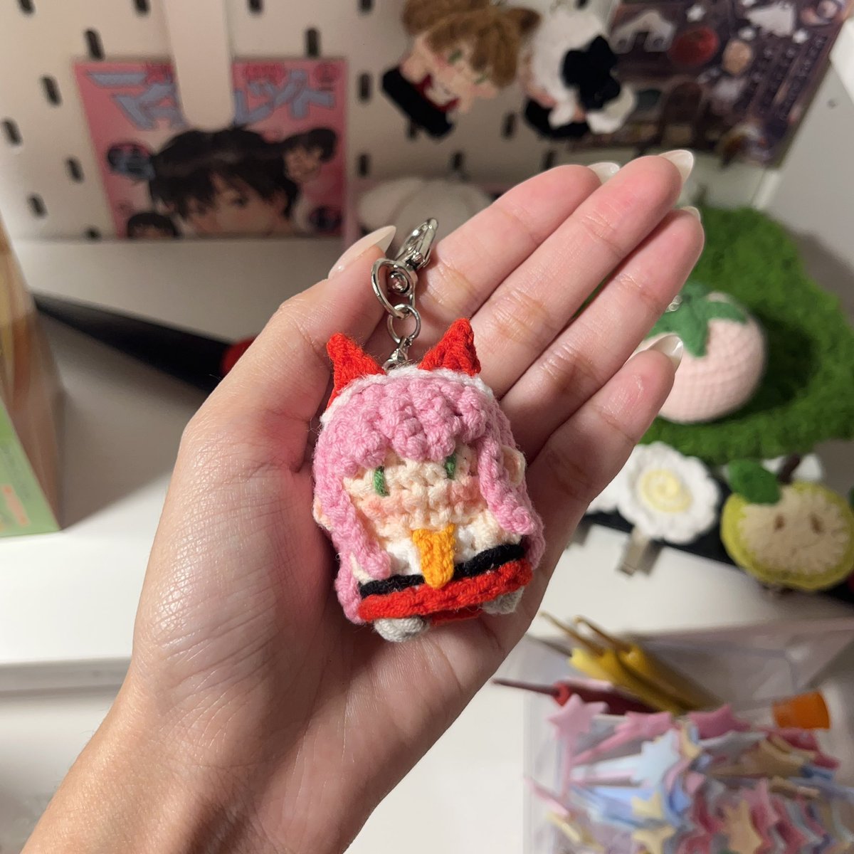 。　♡ 。　　♡。　　♡
♡。　＼　　｜　　／。　♡
　          zerotwo
♡。　／　　｜　　＼。　♡
。　♡。 　　。　　♡。

#crochet #พวงกุญแจไหมพรม #โครเชต์ #ตลาดนัดซาริโอ้