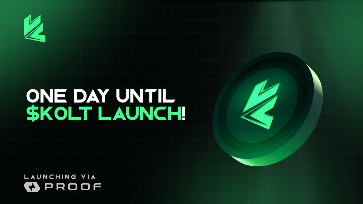 kolytics_pro's tweet photo. 1 Day Until The $KOLT Launch!

We’re less than 24 hours away from the official Kolytics launch via @PROOFplatform!

📅 Launch Date: Tomorrow 
⏳ Launch Time: 1PM UTC

The first true KOL analytics & trading infrastructure is here.

REMINDER: CA will only be posted on the official PROOF Launch Alerts Telegram channel - https://t.co/5dcHVD20A7