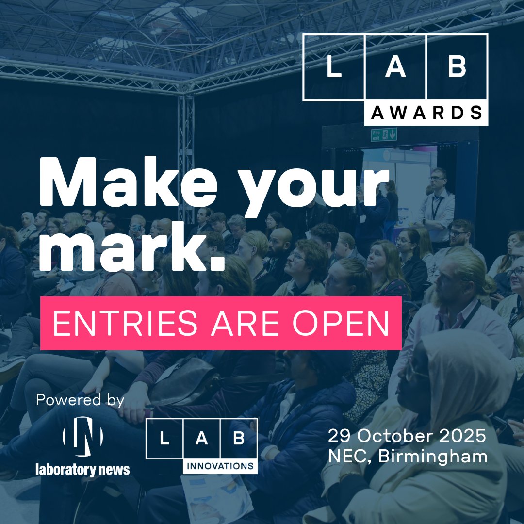 The Lab Awards 2025 are officially open for entries!
 
Don’t miss your chance to be part of the industry’s biggest celebration this year - submit your entries today 👉 bit.ly/4k1lwB9
 
#LabInnovations #LabInnovations2025 #LabAwards #LabAwards2025 #labcommunity #lab